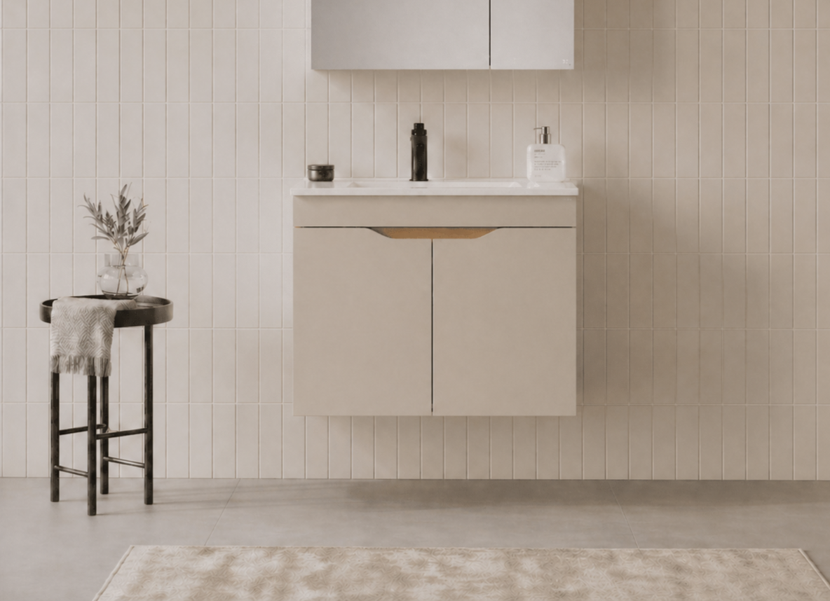 Orka Lena 65 cm Çöl beji Banyo Dolabı Alt Modül Ve Lavabo (Kapaklı), 5007998ORKA5007998Lavabo Dolabı