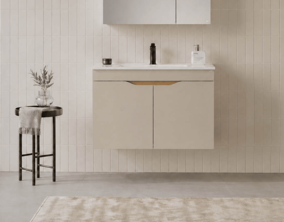 Orka Lena 85 cm Çöl Beji Banyo Dolabı Alt Modül Ve Lavabo (Kapaklı), 5008001ORKA5008001Lavabo Dolabı