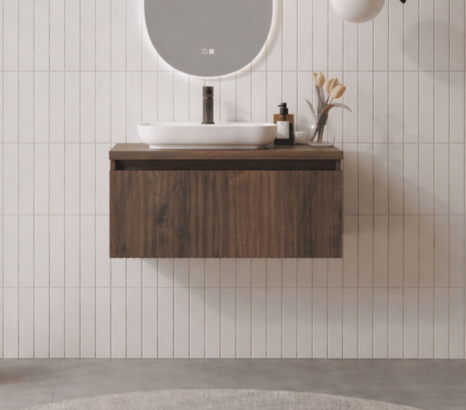 Orka Lentia 80 cm Ceviz Banyo Dolabı Alt Modül Ve Lavabo, 5007085ORKA5007085Lavabo Dolabı