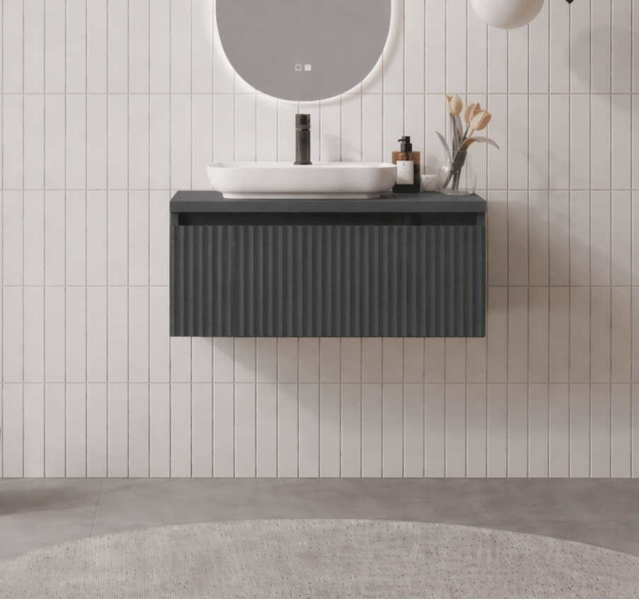 Orka Lentia 80 cm Mat Antrasit Banyo Dolabı Alt Modül Ve Lavabo, 5007082ORKA5007082Lavabo Dolabı