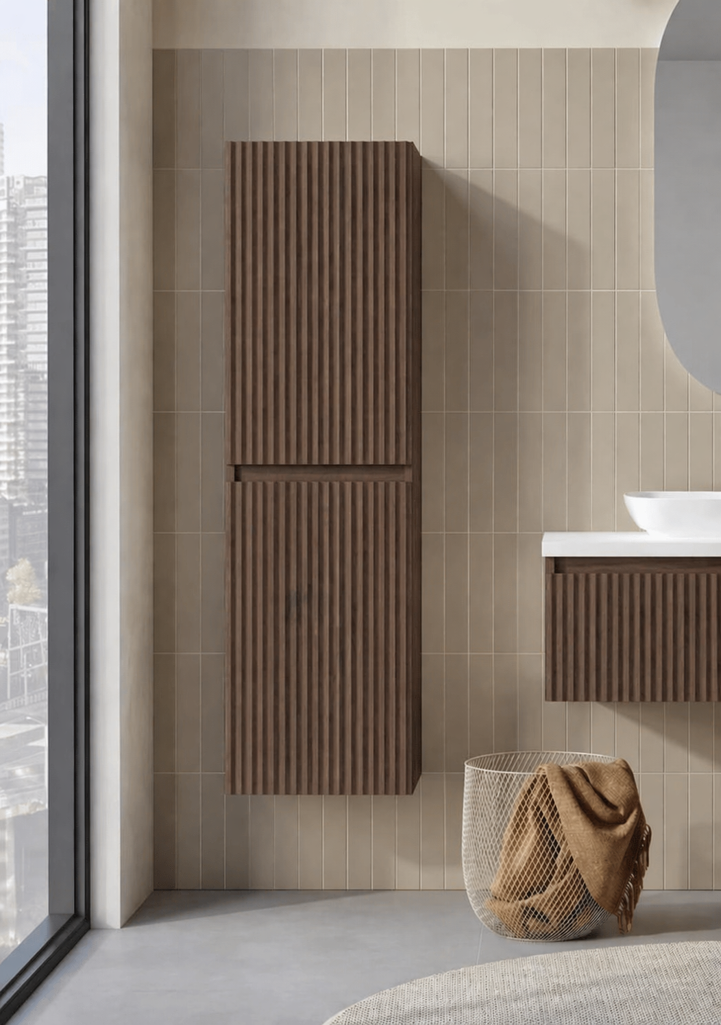 Orka Lentia Boy Dolabı, Ceviz, 3009242ORKA3009242Banyo Boy Dolabı Modelleri 