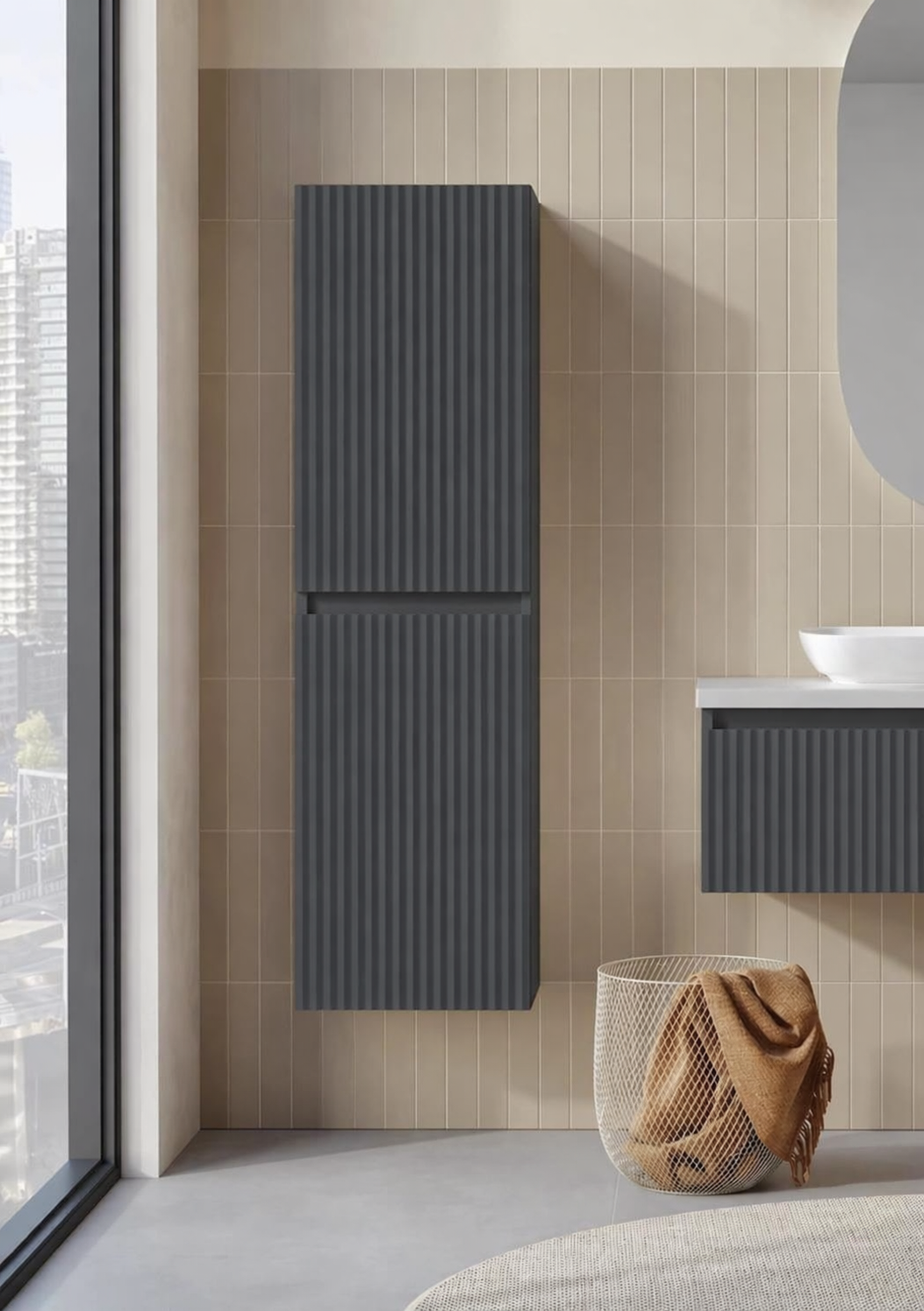 Orka Lentia Boy Dolabı, Mat Antrasit, 3009239ORKA3009239Banyo Boy Dolabı Modelleri 