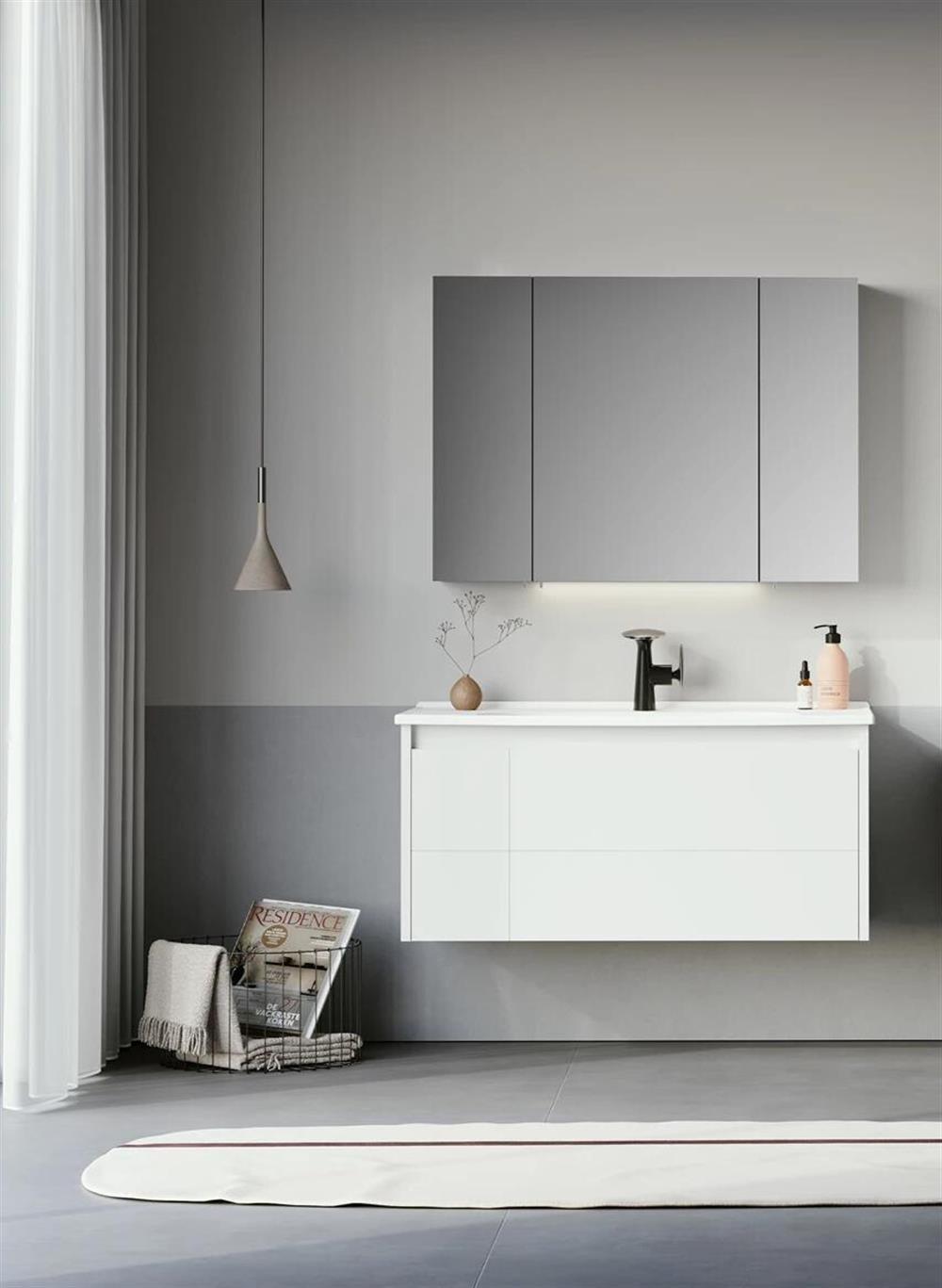 Orka Likya 100 cm Mat Beyaz Banyo Dolabı TakımıORKA5002483Banyo Dolabı Takımı