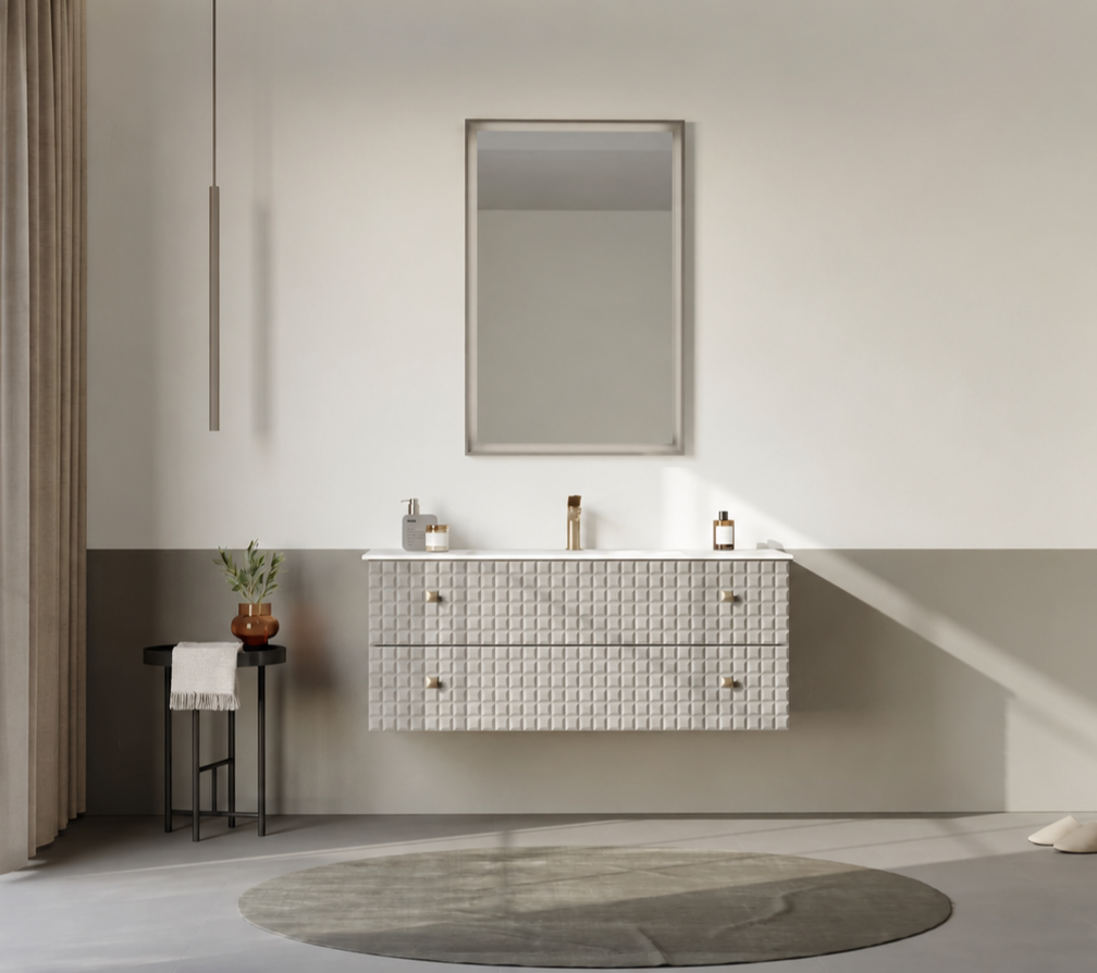Orka LIPARI 120 cm Mat Vizon / Altın Banyo Dolabı Takımı , 5007309ORKA5007309Banyo Dolabı Takımı