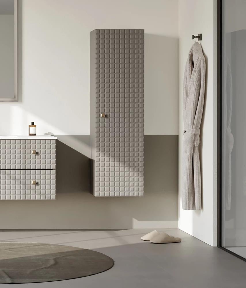 Orka LIPARI 40 cm Boy Dolabı Mat Vizon/Altın(Sağ/Sol) , 3009456ORKA3009456Banyo Boy Dolabı Modelleri 