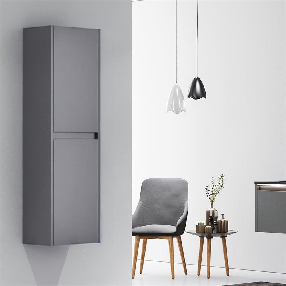 Orka Lisbon 40 cm Gri Banyo Boy Çamaşır DolabıORKA3001191Banyo Boy Dolabı Modelleri 