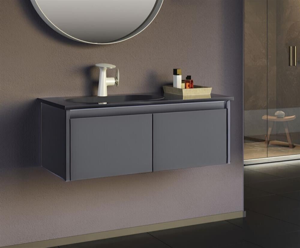 Orka Lisbon 90 cm Antrasit Banyo Dolabı Alt Modül ve LavaboORKA5001431Lavabo Dolabı
