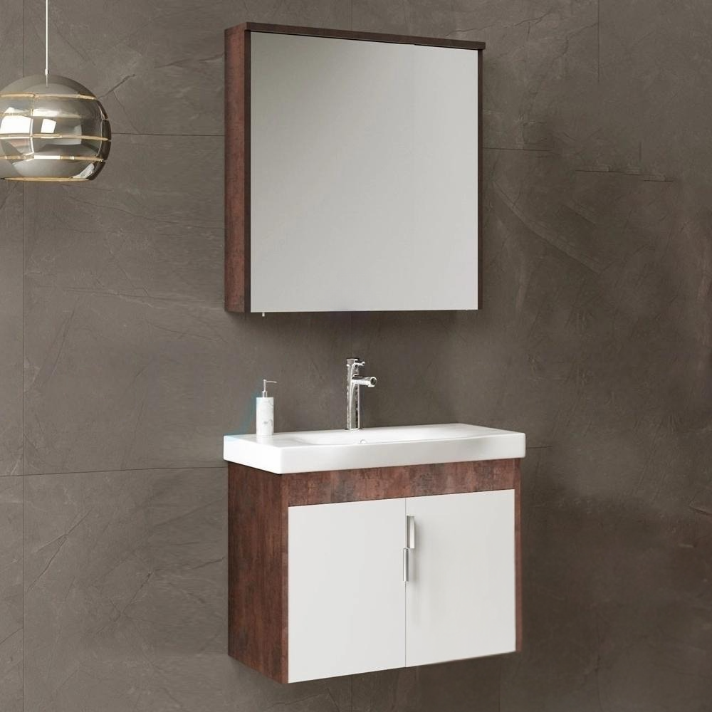 Orka Luna 65 cm Kahve Banyo Dolabı TakımıORKA5000376Banyo Dolabı Takımı