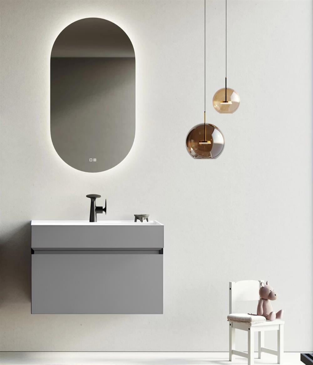 Orka Lusso 80 cm Mat Gri Ledli Ayna Banyo Dolabı TakımıORKA5005000Banyo Dolabı Takımı