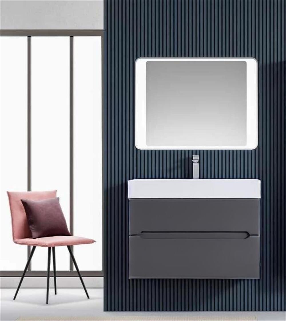 Orka Malta 80 cm Mat Antrasit Banyo Dolabı TakımıORKA5000420Banyo Dolabı Takımı