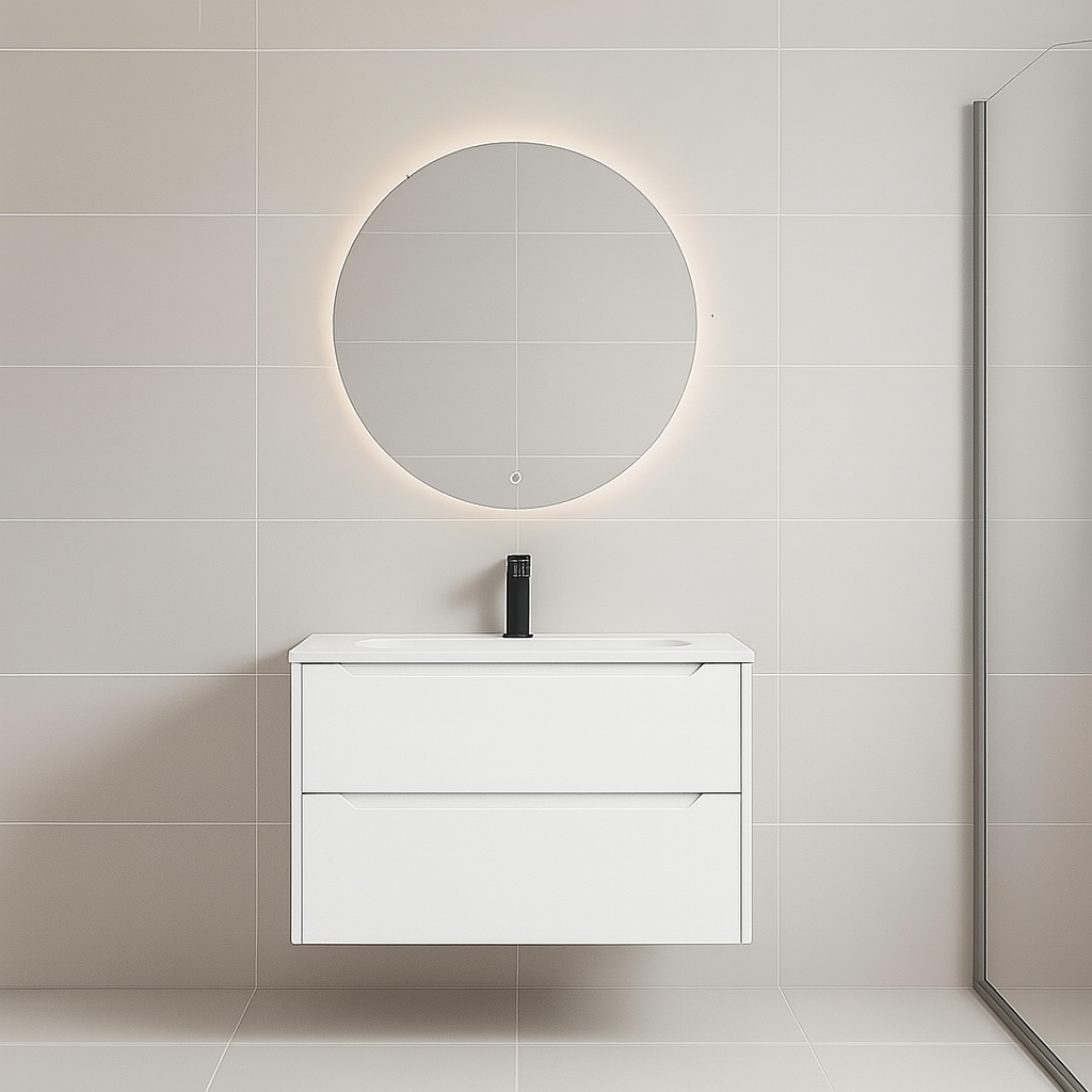 Orka Messina 65 cm Mat Beyaz Banyo Dolabı Takımı (Ledli Ayna)ORKA5006653Banyo Dolabı Takımı