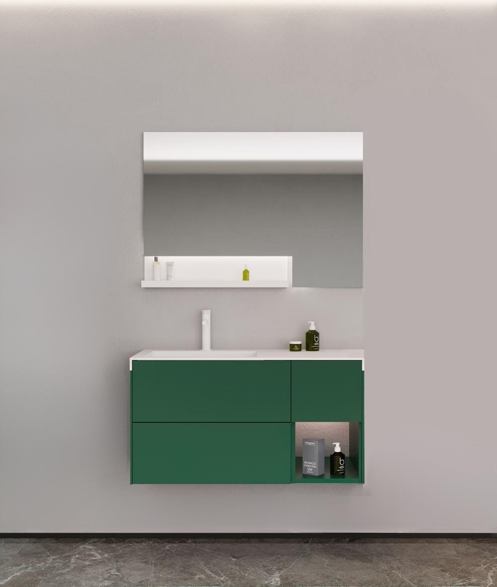 Orka Milano 120 cm Mat Yeşil Banyo Dolabı TakımıORKA5004133Banyo Dolabı Takımı