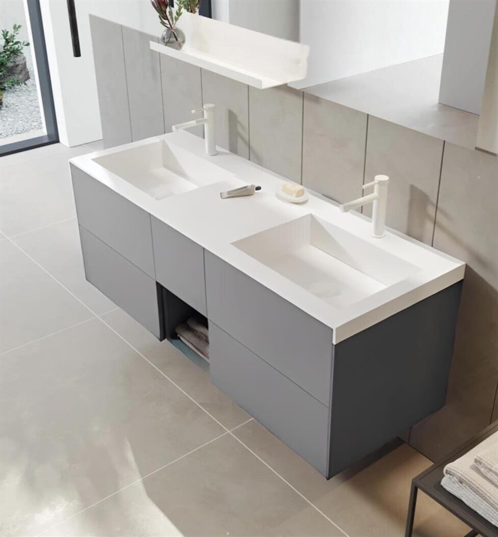 Orka Milano 140 cm Gri Banyo Dolabı Alt Modül ve LavaboORKA3006880Lavabo Dolabı