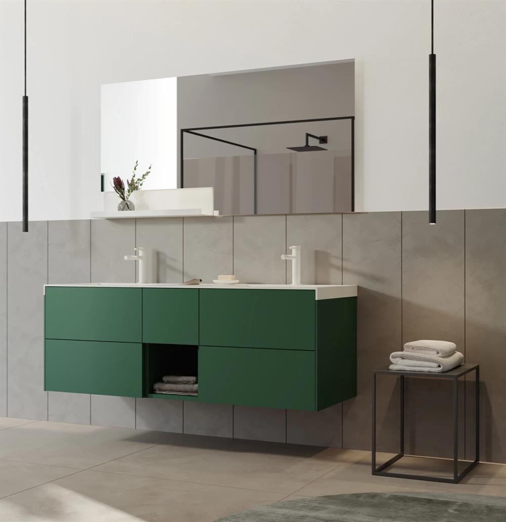 Orka Milano 140 cm Mat Yeşil Banyo Dolabı TakımıORKA5004131Banyo Dolabı Takımı