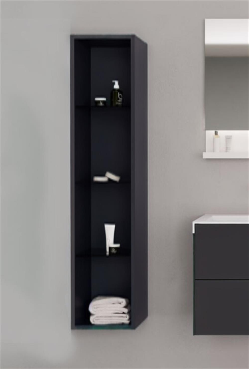 Orka Milano 30 cm Antrasit Banyo Boy Çamaşır DolabıORKA3006035Banyo Boy Dolabı Modelleri 