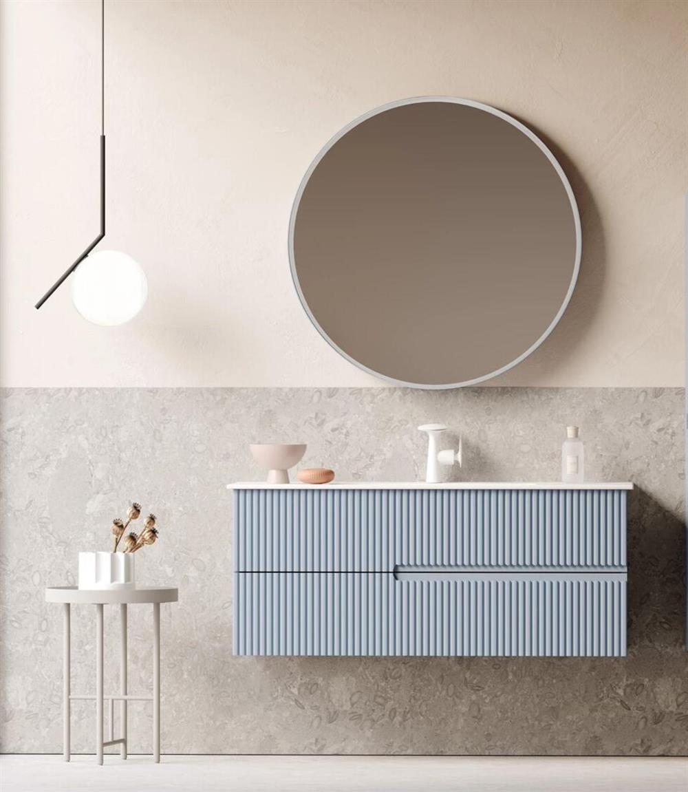 Orka Moonlight 120 cm Mat Mavi Banyo Dolabı TakımıORKA5000449Banyo Dolabı Takımı