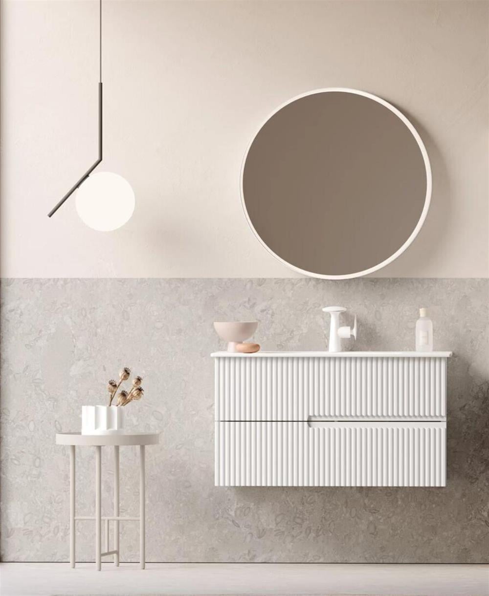Orka Moonlight 90 cm Mat Beyaz Banyo Dolabı TakımıORKA5000439Banyo Dolabı Takımı