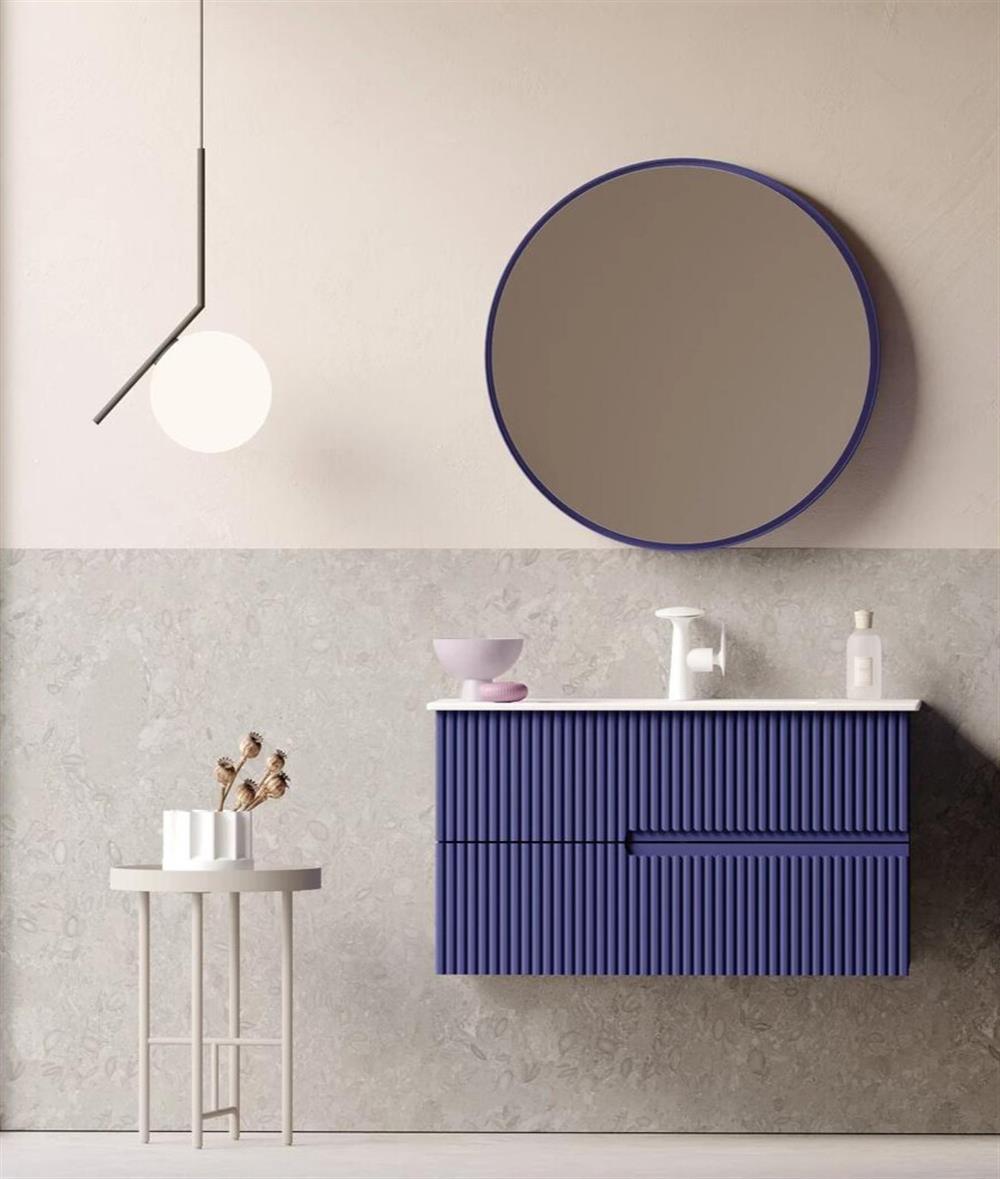 Orka Moonlight 90 cm Mat Lacivert Banyo Dolabı TakımıORKA5000440Banyo Dolabı Takımı