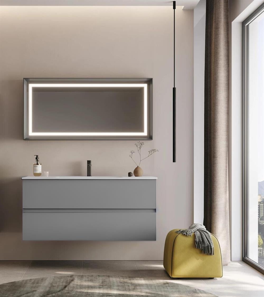 Orka Nest 120 cm Mat Gri  Banyo Dolabı TakımıORKA5000555Banyo Dolabı Takımı