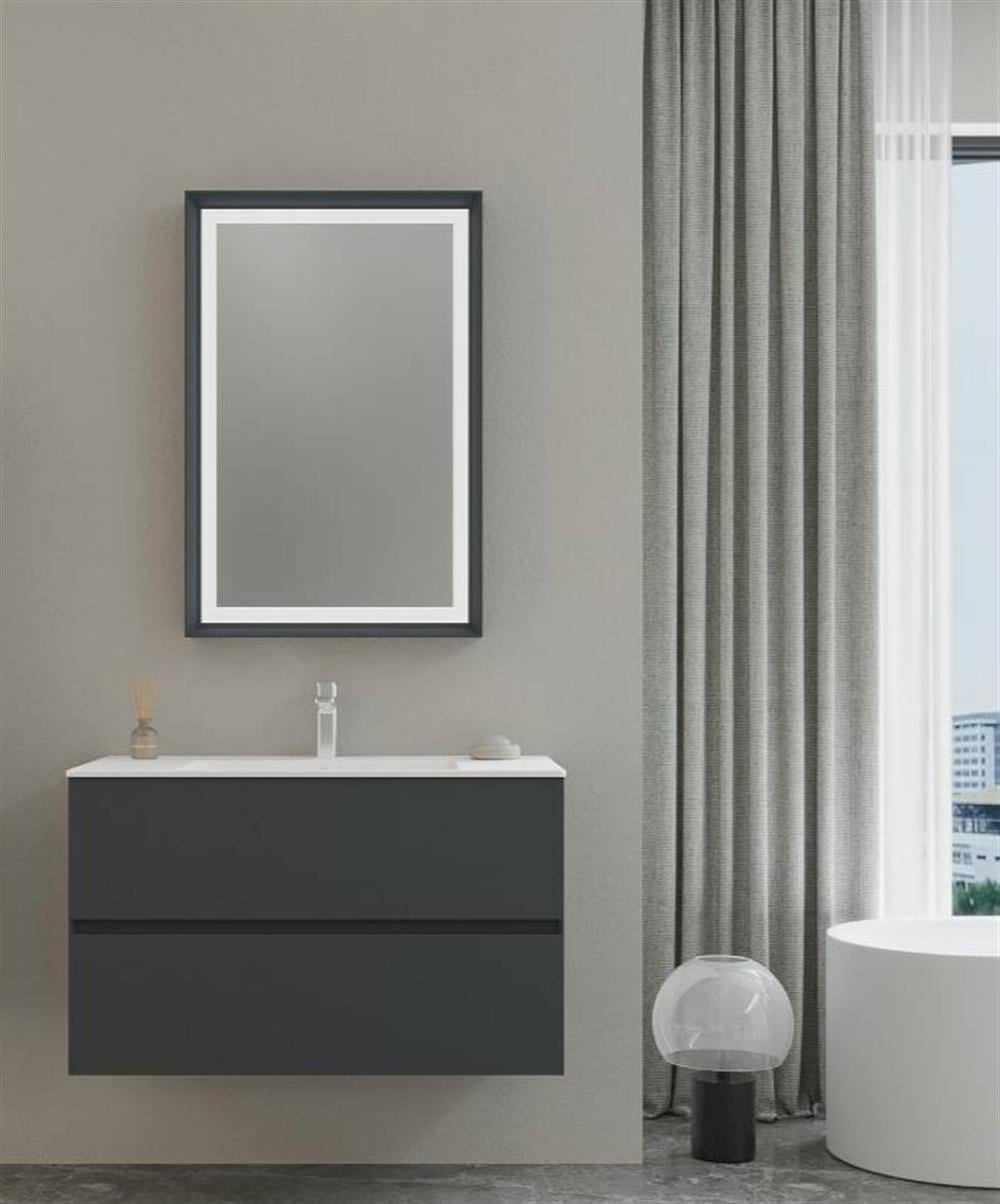 Orka Nest 90 cm Mat Antrasit  Banyo Dolabı TakımıORKA5000550Banyo Dolabı Takımı