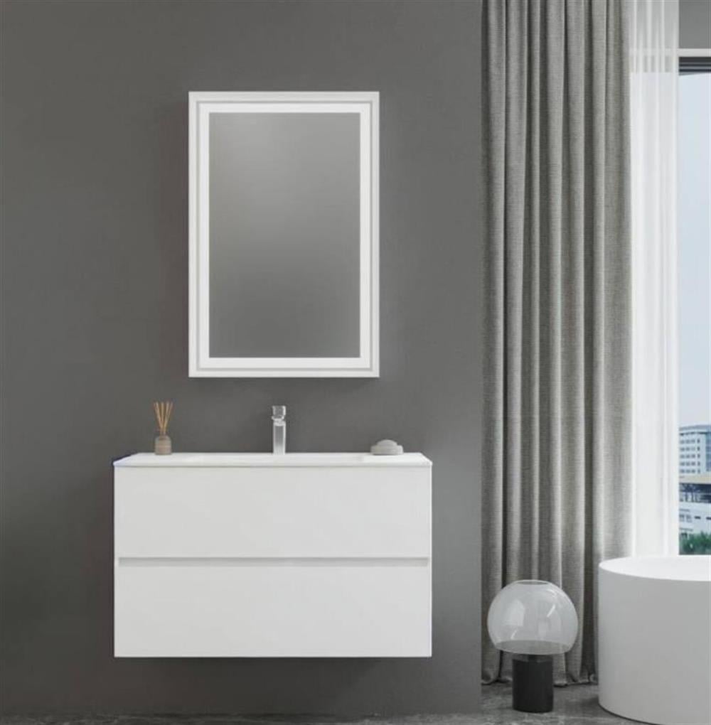 Orka Nest 90 cm Mat Beyaz  Banyo Dolabı TakımıORKA5000545Banyo Dolabı Takımı