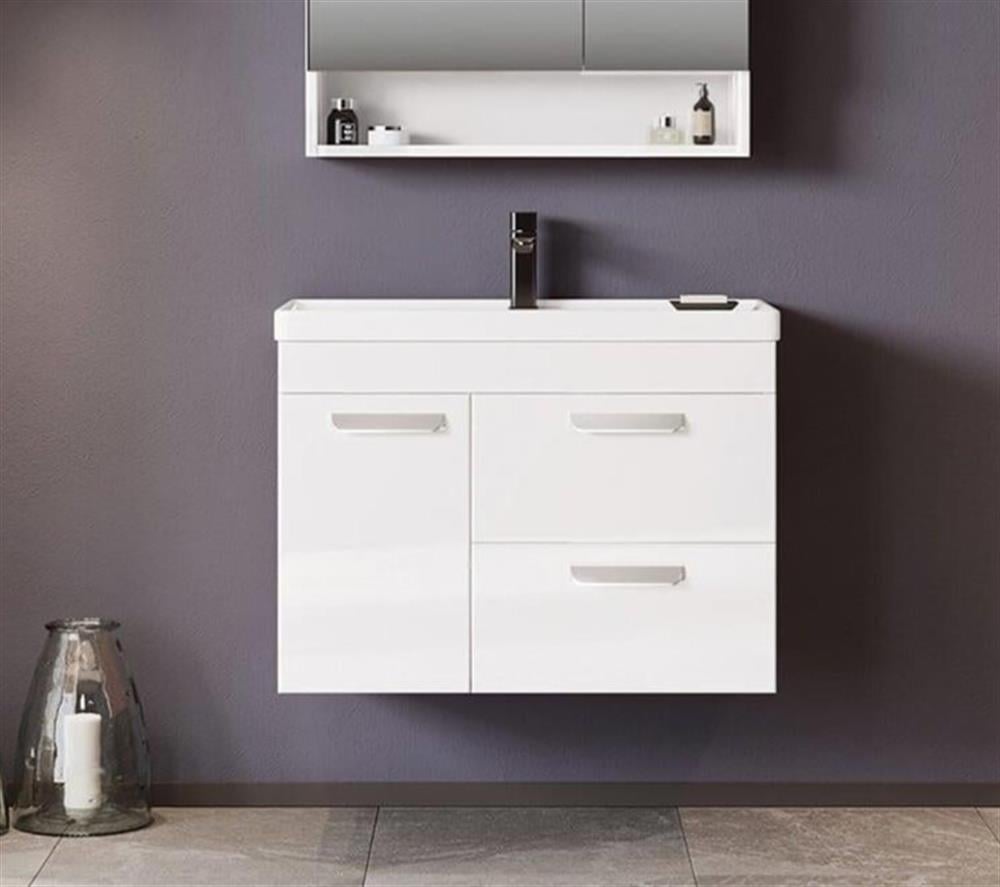 Orka Nova 80 cm Beyaz Banyo Dolabı Alt Modül ve LavaboORKA5001639Lavabo Dolabı