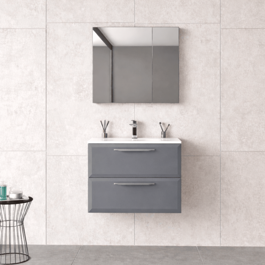 Orka Nuvola Banyo Dolabı Takımı, 65 cm, Parlak Lake Gri (Ledli-Dolaplı Ayna), 5000587ORKA5000587Banyo Dolabı Takımı