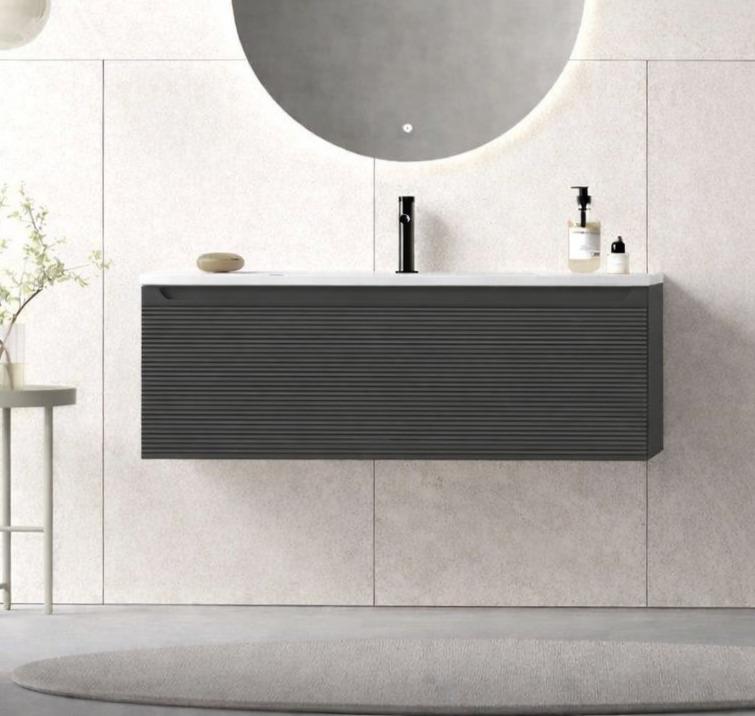 Orka Olbia 100 cm Mat Antrasit Banyo Dolabı Alt Modül ve Lavabo , 5006682ORKA5006682Lavabo Dolabı
