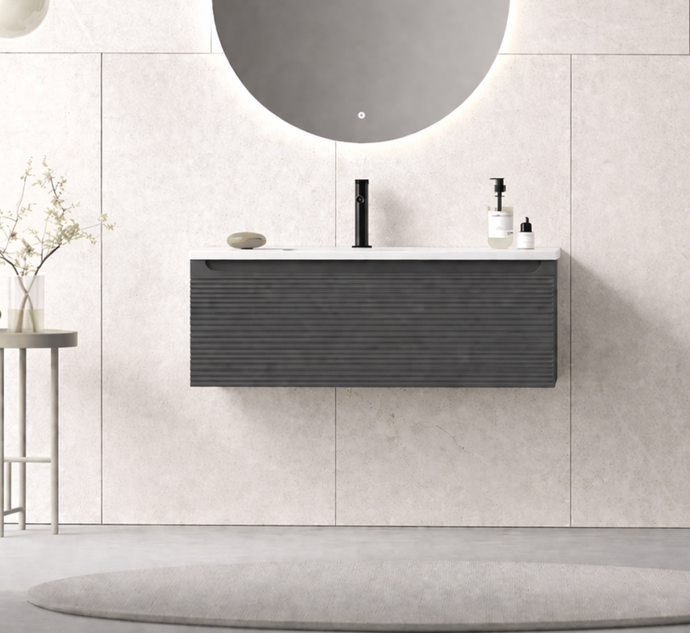 Orka Olbia 80 cm Mat Antrasit Banyo Dolabı Alt Modül ve Lavabo , 5006679ORKA5006679Lavabo Dolabı