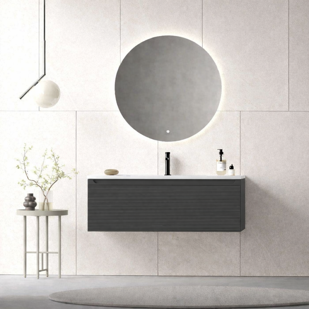 Orka Olbia Banyo Dolabı Takımı, 100 cm, Mat Antrasit (Ledli Ayna), 5006691ORKA5006691Banyo Dolabı Takımı
