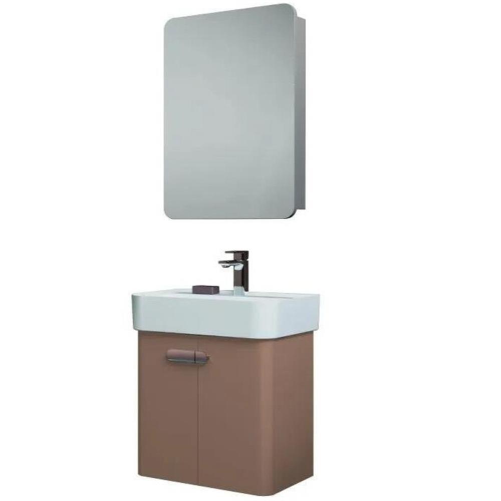 Orka Orbit 55 cm Parlak Cappucino Dolabı TakımıORKA5000609Banyo Dolabı Takımı