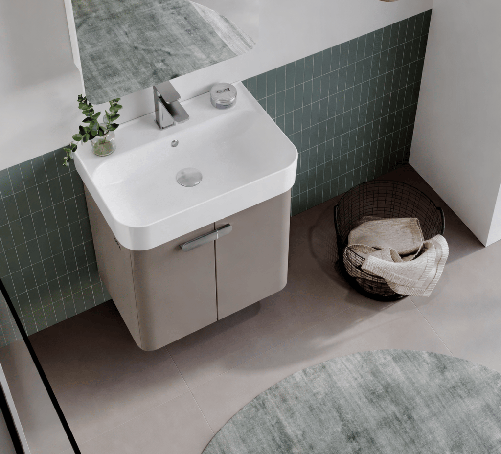 Orka Orbit 55 cm Parlak Lake Vizon Banyo Dolabı Alt Modül ve Lavabo , 5009223ORKA5009223Lavabo Dolabı