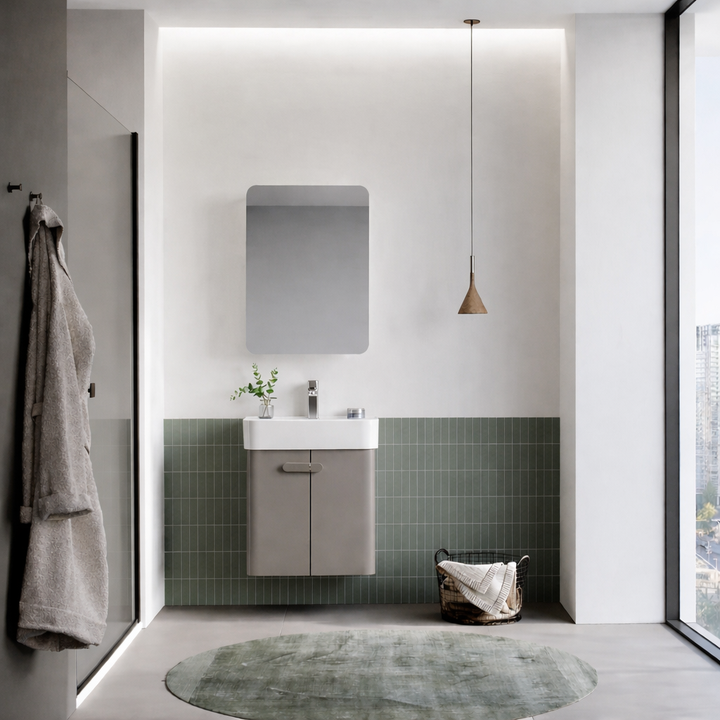 Orka Orbit Banyo Dolabı Takımı, 55 cm, Parlak Lake Vizon (Dolaplı Ayna), 5009222ORKA5009222Banyo Dolabı Takımı