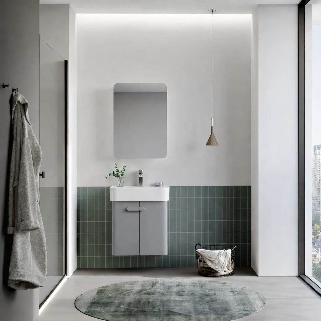 Orka Orbit Banyo Dolabı Takımı, 55 cm, Parlak Lake Gri (Dolaplı Ayna), 5000608ORKA5000608Banyo Dolabı Takımı