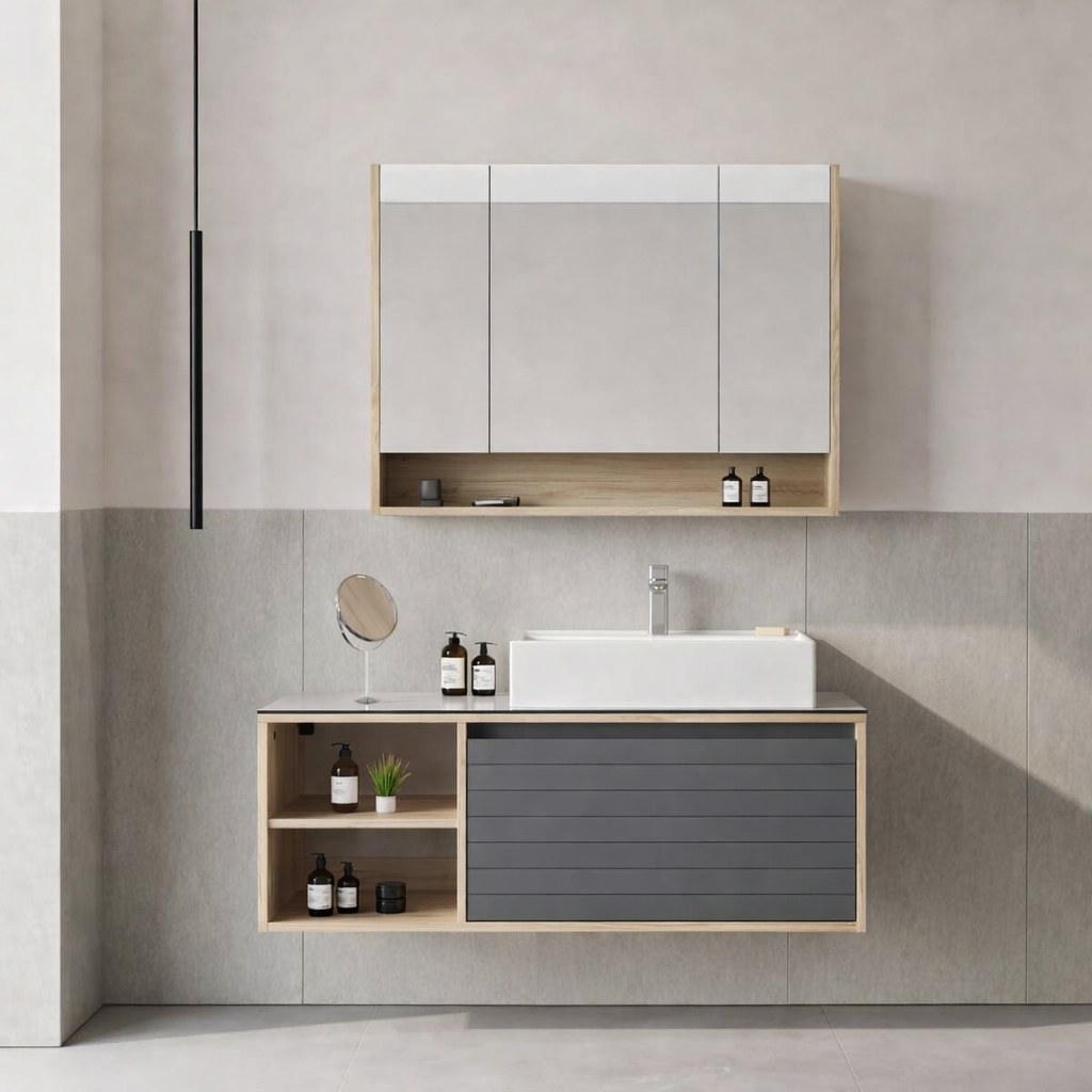 Orka Prato 120 Cm Banyo Dolap Takımı Legnano (Dolaplı)ORKA5003619Banyo Dolabı Takımı