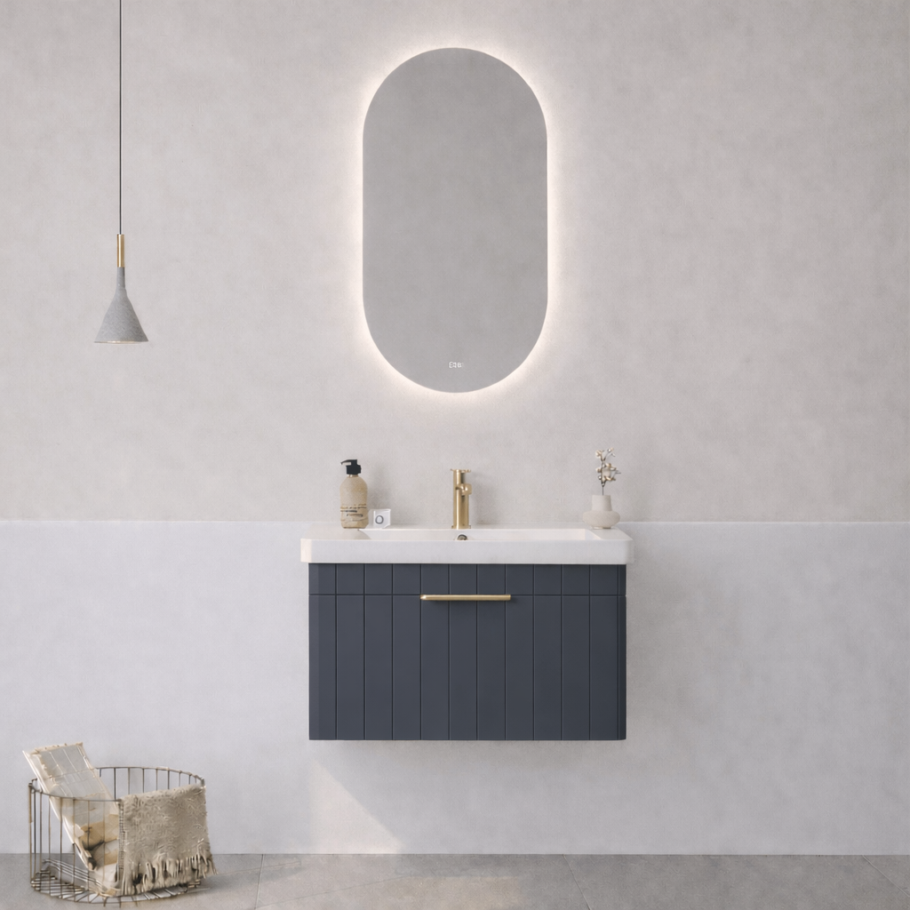 Orka Procıda 60 Cm Mat Antrasit / Altın Banyo Dolap TakımıORKA5007226Banyo Dolabı Takımı