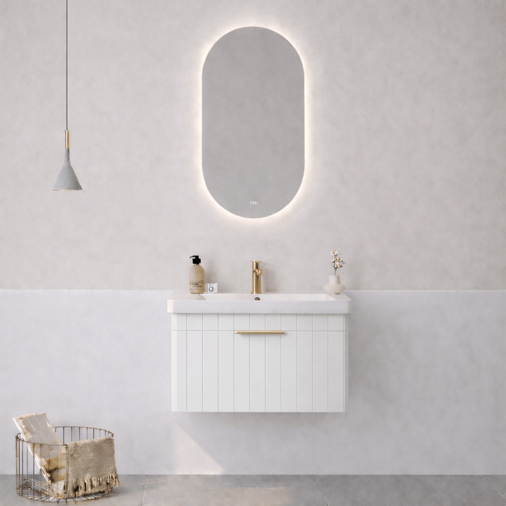 Orka Procıda 60 Cm Mat Beyaz / Altın Banyo Dolap TakımıORKA5007225Banyo Dolabı Takımı