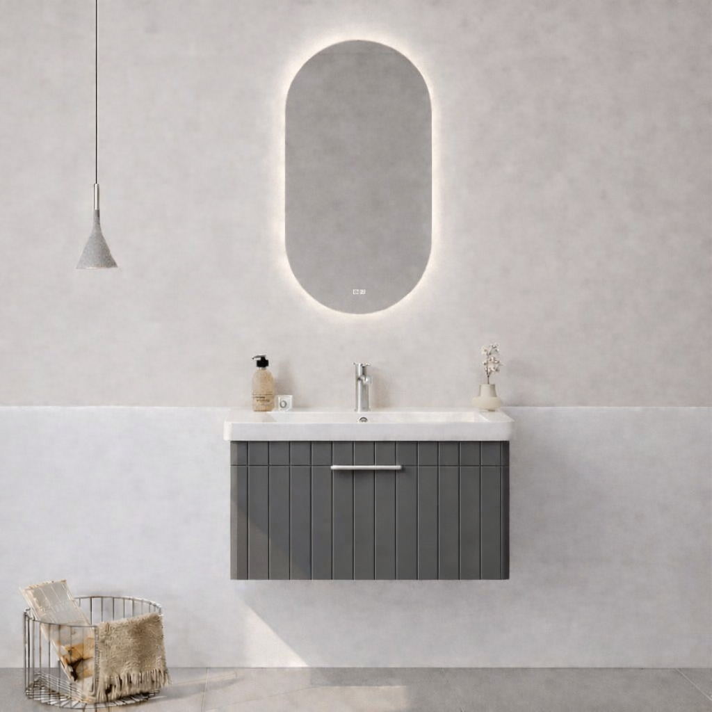 Orka Procıda 80 Cm Mat Antrasit / Krom Banyo Dolap TakımıORKA5007238Banyo Dolabı Takımı