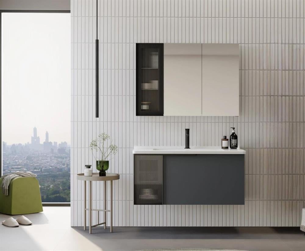 Orka Pure 100 cm Mat Antrasit Banyo Dolabı TakımıORKA5004119Banyo Dolabı Takımı