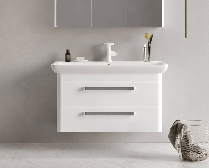 Orka Rose 100 cm Lake Parlak Beyaz Banyo Dolabı Alt Modül ve Lavabo, 5001769ORKA5001769Lavabo Dolabı