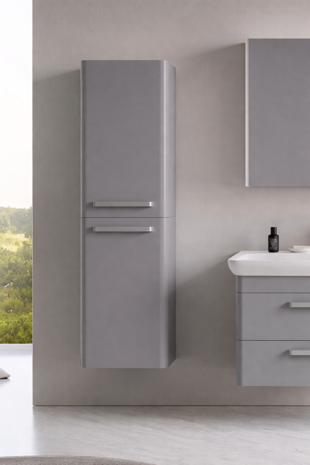 Orka Rose 40 cm Gri Banyo Boy Çamaşır DolabıORKA3001942Banyo Boy Dolabı Modelleri 