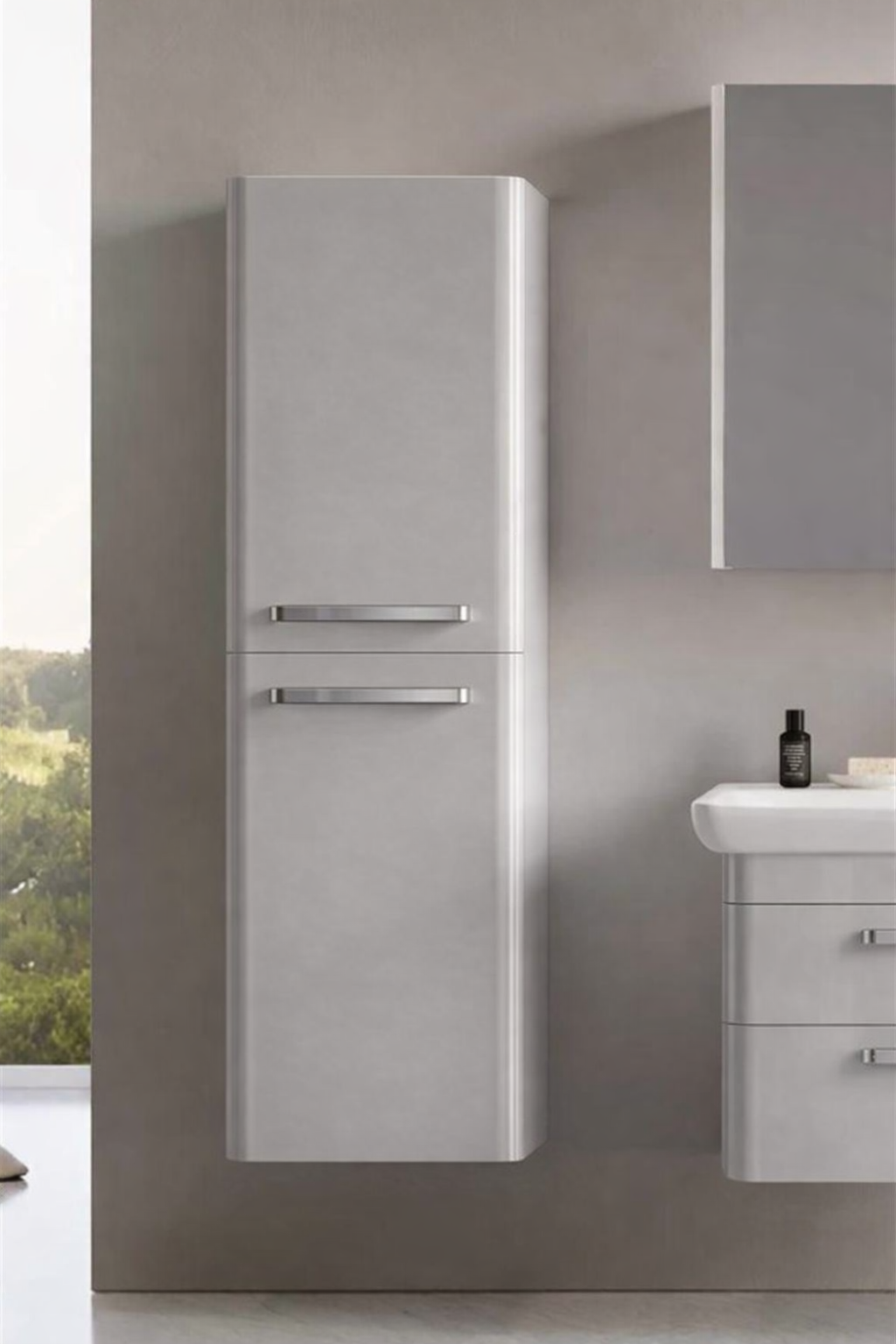 Orka Rose 40 cm Lake Parlak Kaşmir Banyo Boy Çamaşır Dolabı, 3001945ORKA3001945Banyo Boy Dolabı Modelleri 