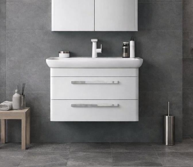 Orka Rose 80 cm Lake Parlak Beyaz Banyo Dolabı Alt Modül ve Lavabo, 5001763ORKA5001763Lavabo Dolabı