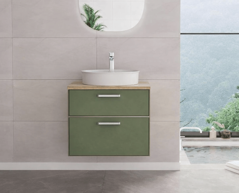 Orka Salerno 60 Cm Sardunya Krom Banyo Dolabı Alt Modülü ve Lavabo , 5004704ORKA5004704Lavabo Dolabı