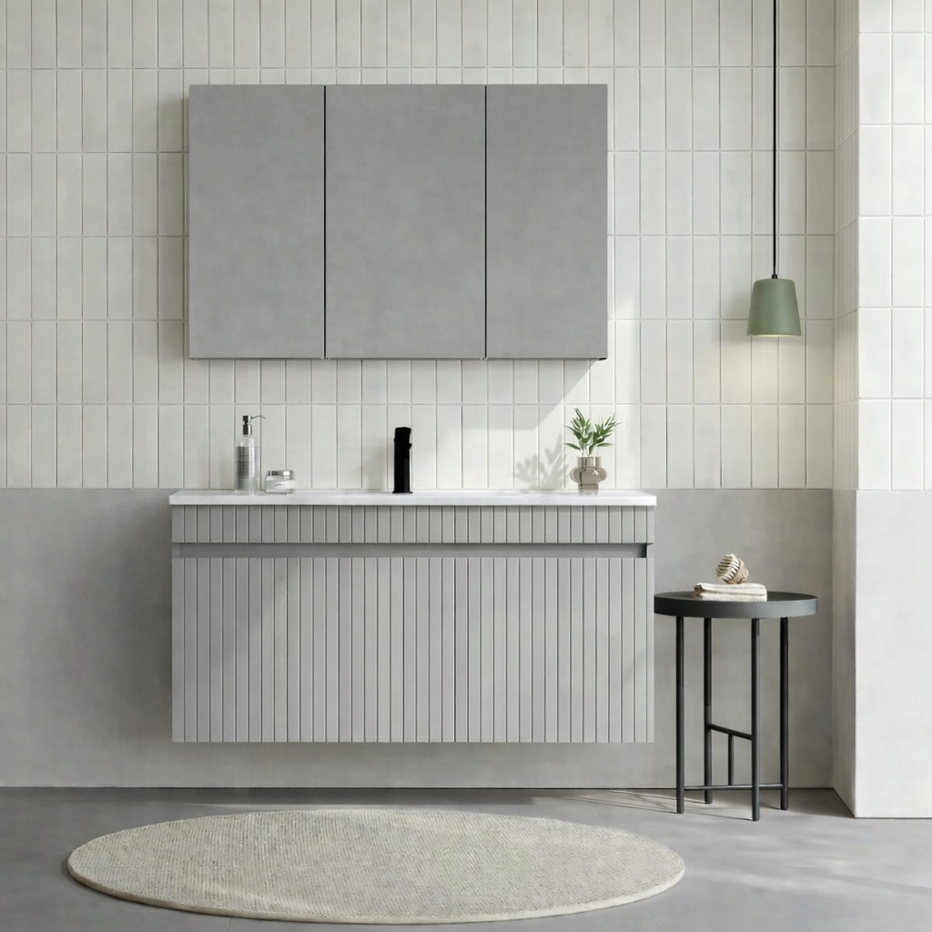 Orka Tivoli 100 cm Mat Kaşmir Banyo Dolabı Takımı (Dolaplı Ayna), 5008698ORKA5008698Banyo Dolabı Takımı