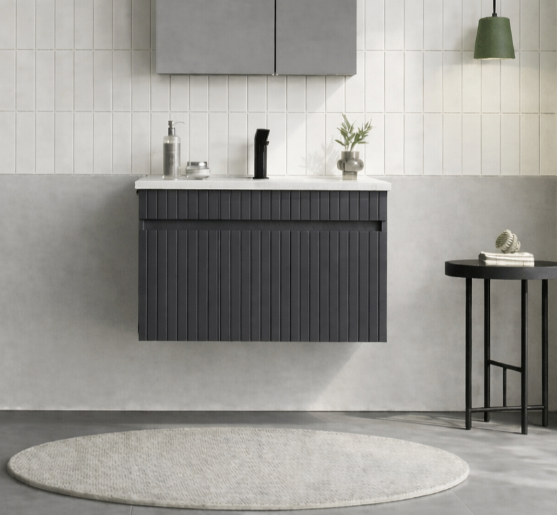 Orka Tivoli 65 cm Mat Antrasit Banyo Dolabı Alt Modül ve Lavabo , 5008663ORKA5008663Lavabo Dolabı