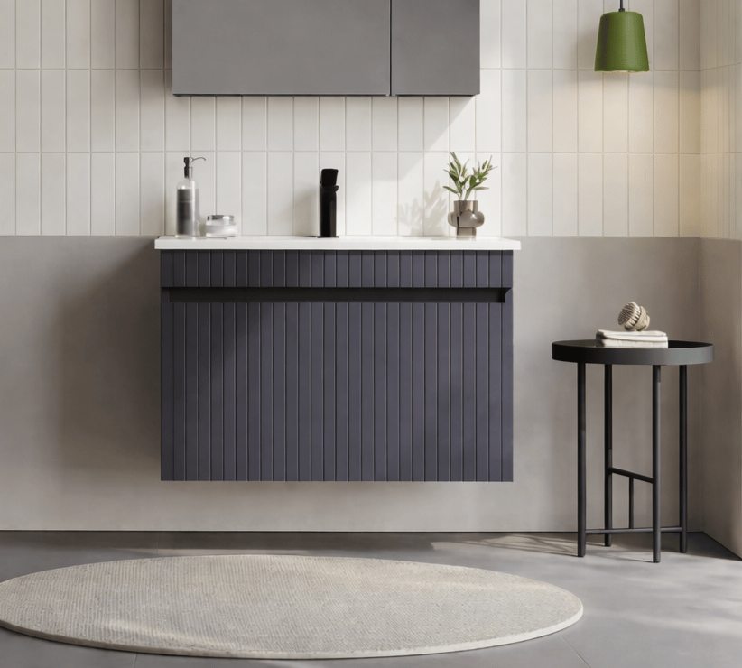 Orka Tivoli 85 cm Mat Antrasit Banyo Dolabı Alt Modül ve Lavabo , 5008667ORKA5008667Lavabo Dolabı