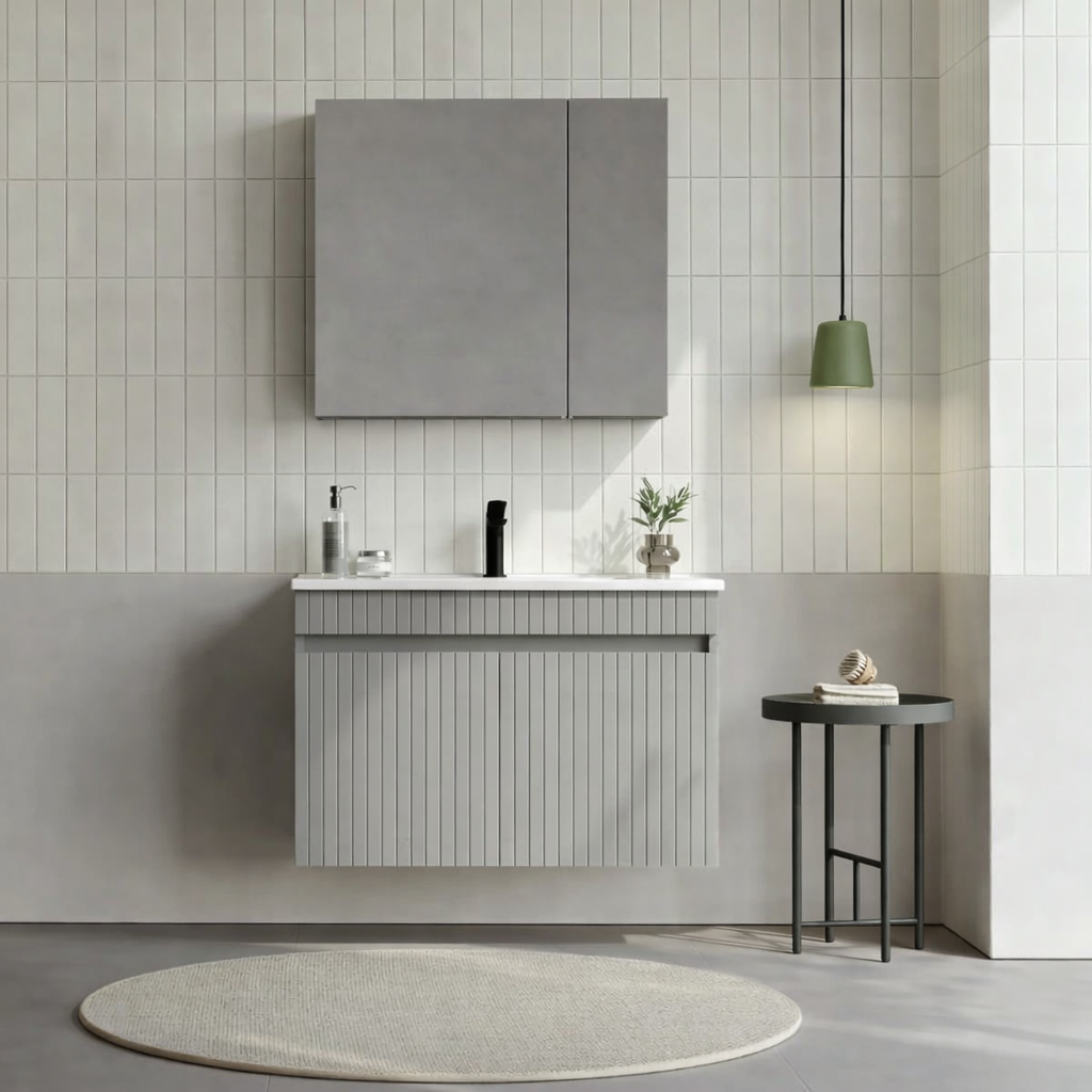 Orka Tivoli 85 cm Mat Kaşmir Banyo Dolabı Takımı (Dolaplı Ayna), 5008694ORKA5008694Banyo Dolabı Takımı