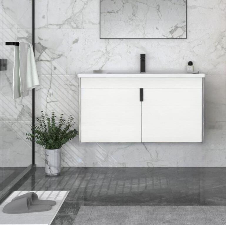 Orka Trio 100 cm Beyaz Kapaklı Banyo Dolabı Alt Modül ve LavaboORKA5004430Lavabo Dolabı