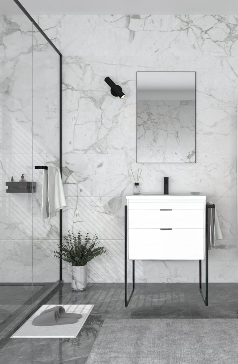 Orka Trio 65 cm Çekmeceli Beyaz Havluluklu Banyo Dolabı TakımıORKA5004447Banyo Dolabı Takımı
